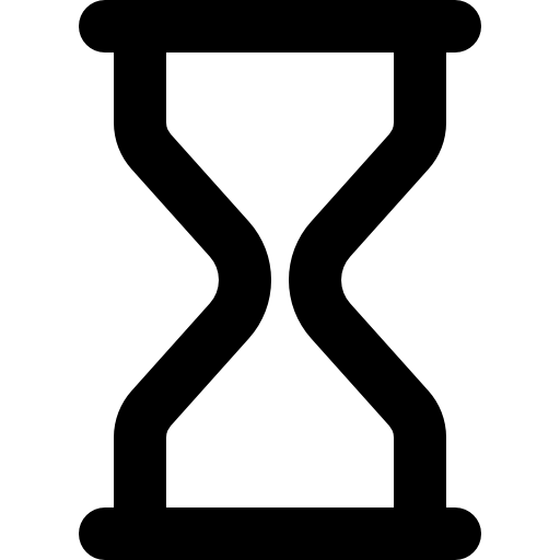Black Hourglass Icon Symbol