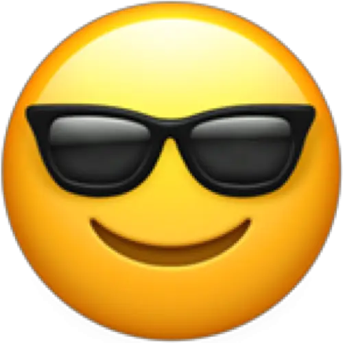 Sunglasses Emoji with Cool Expression