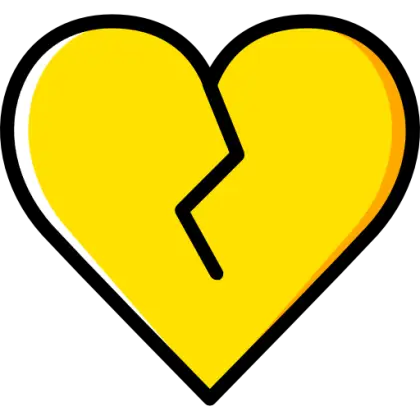 Yellow Broken Heart Emoji Symbol