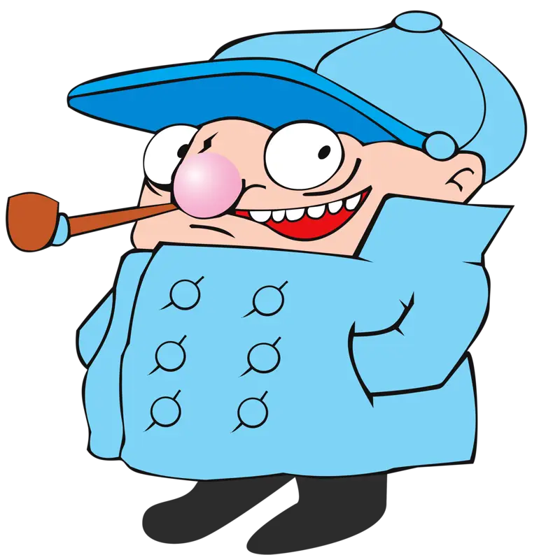 Cartoon Character with Pipe