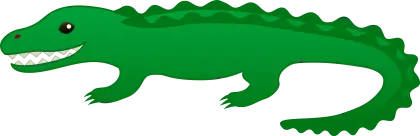 Green crocodile cartoon illustration