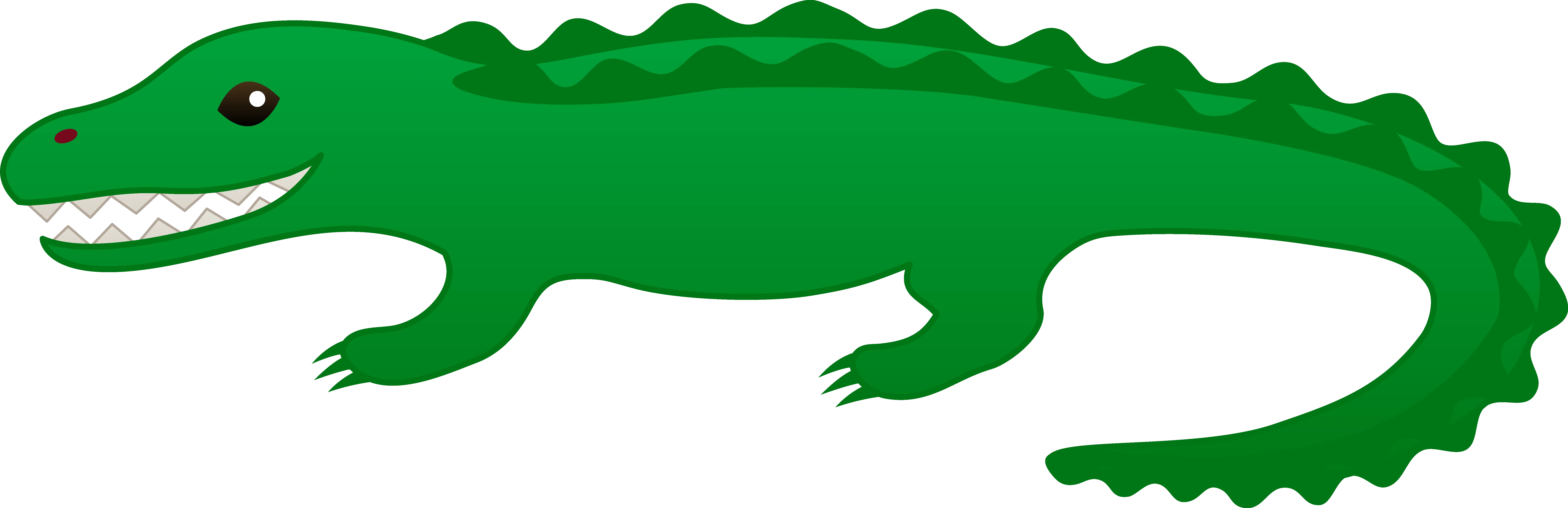 Green crocodile cartoon illustration