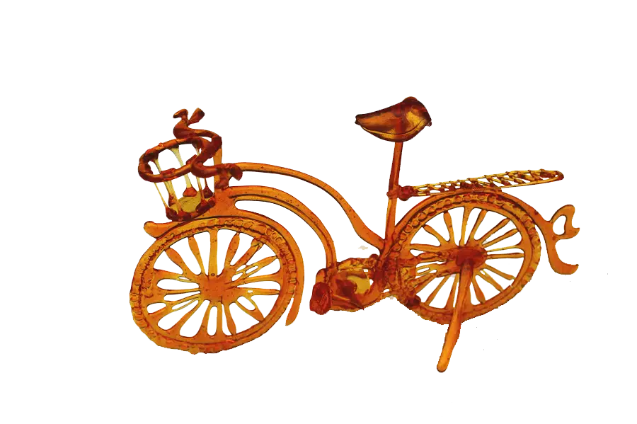 Golden Bicycle Decorative Art