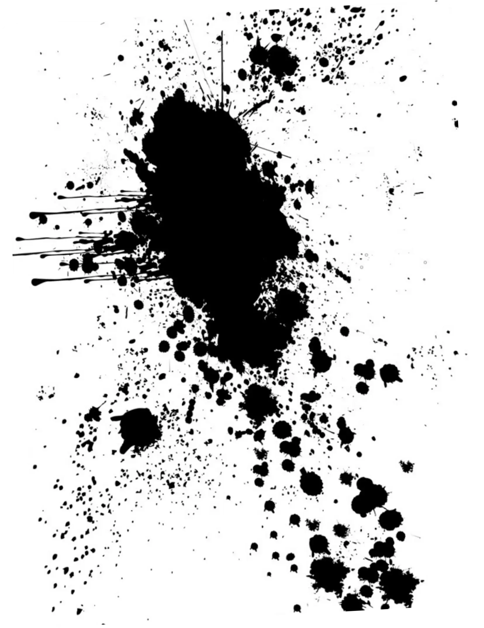 Abstract Black Ink Splatter