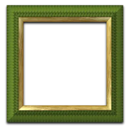 Green and Gold Picture Frame