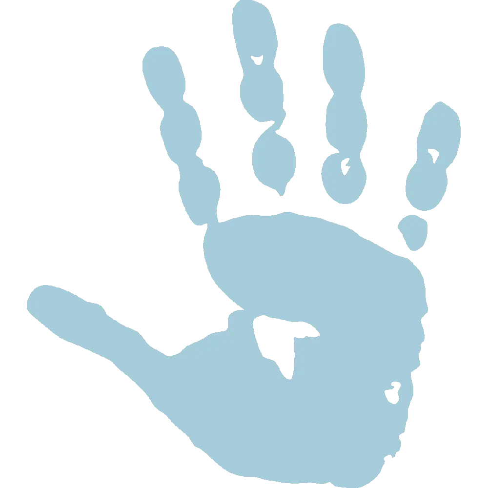 Blue Handprint Art