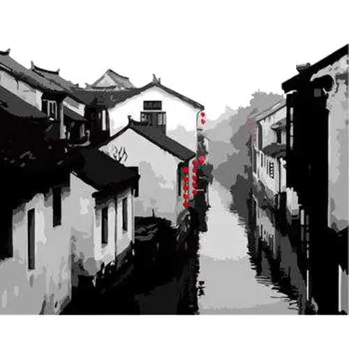 Traditional Houses by the Canal