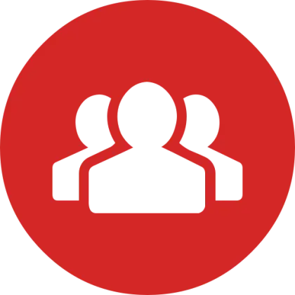 Group Symbol in Red Circle