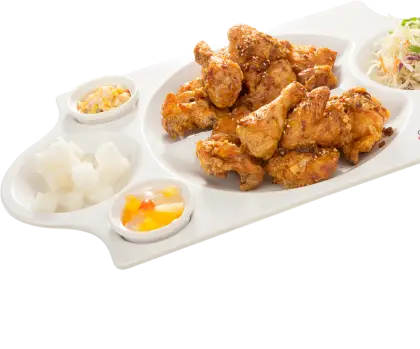 Plate of Fried Chicken with Sides