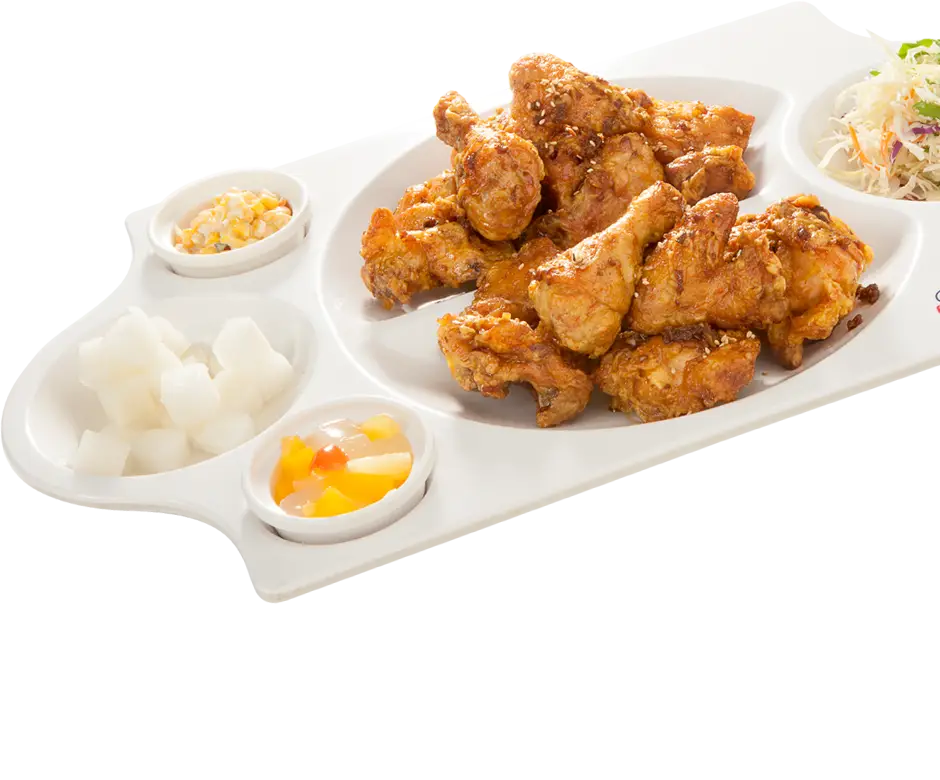 Plate of Fried Chicken with Sides