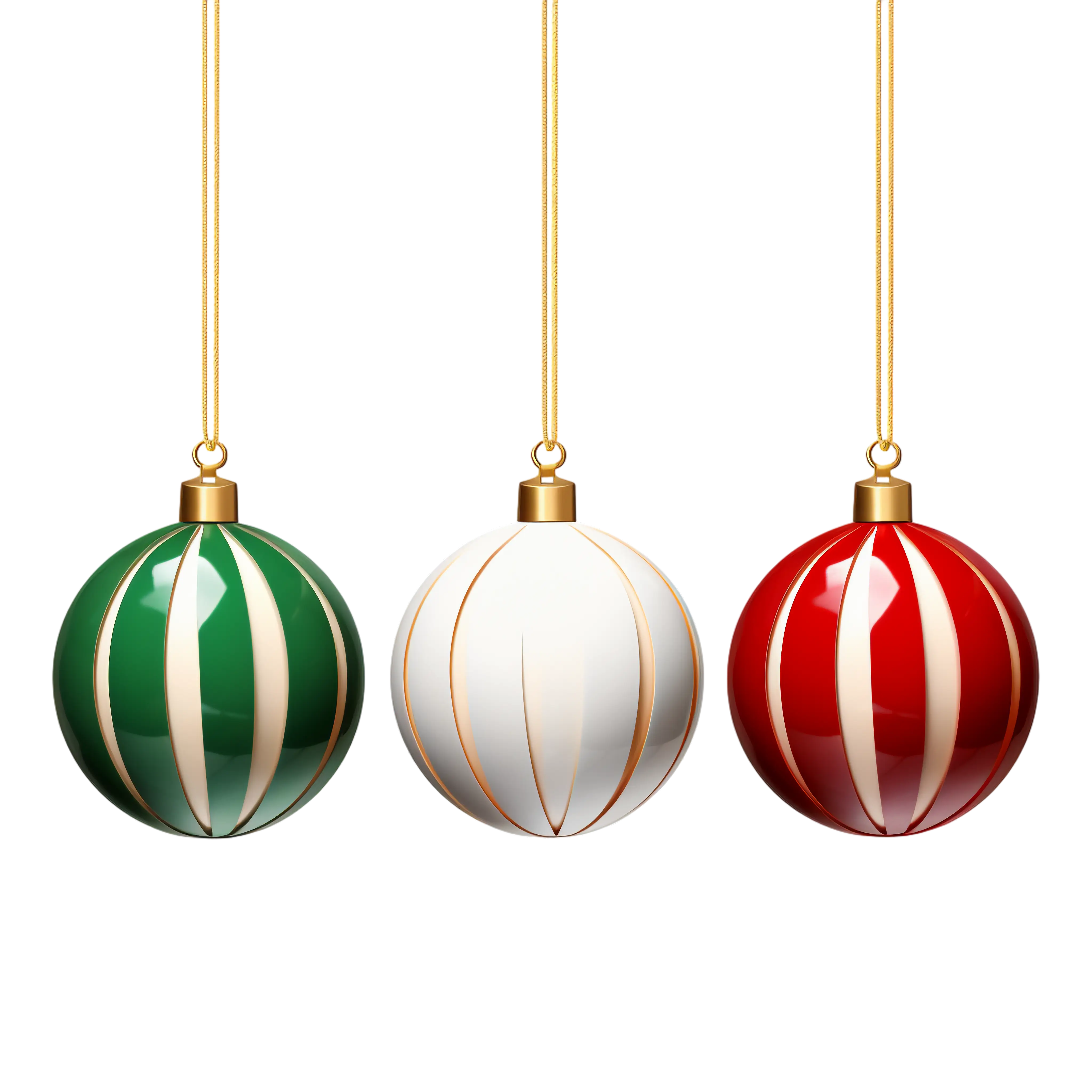 Colorful Christmas Ornaments Hanging