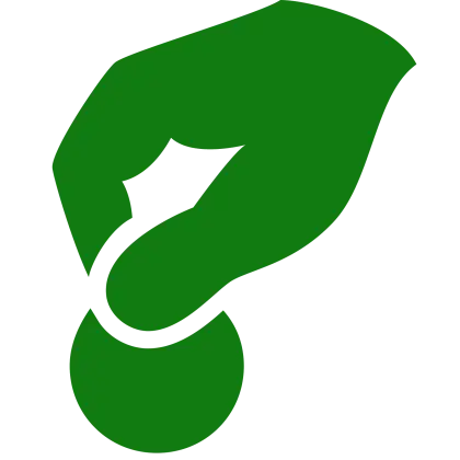 Green Hand with Coin Symbol
