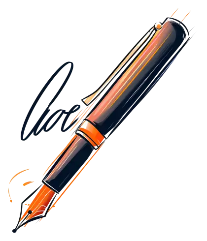 Elegant Fountain Pen Illustration