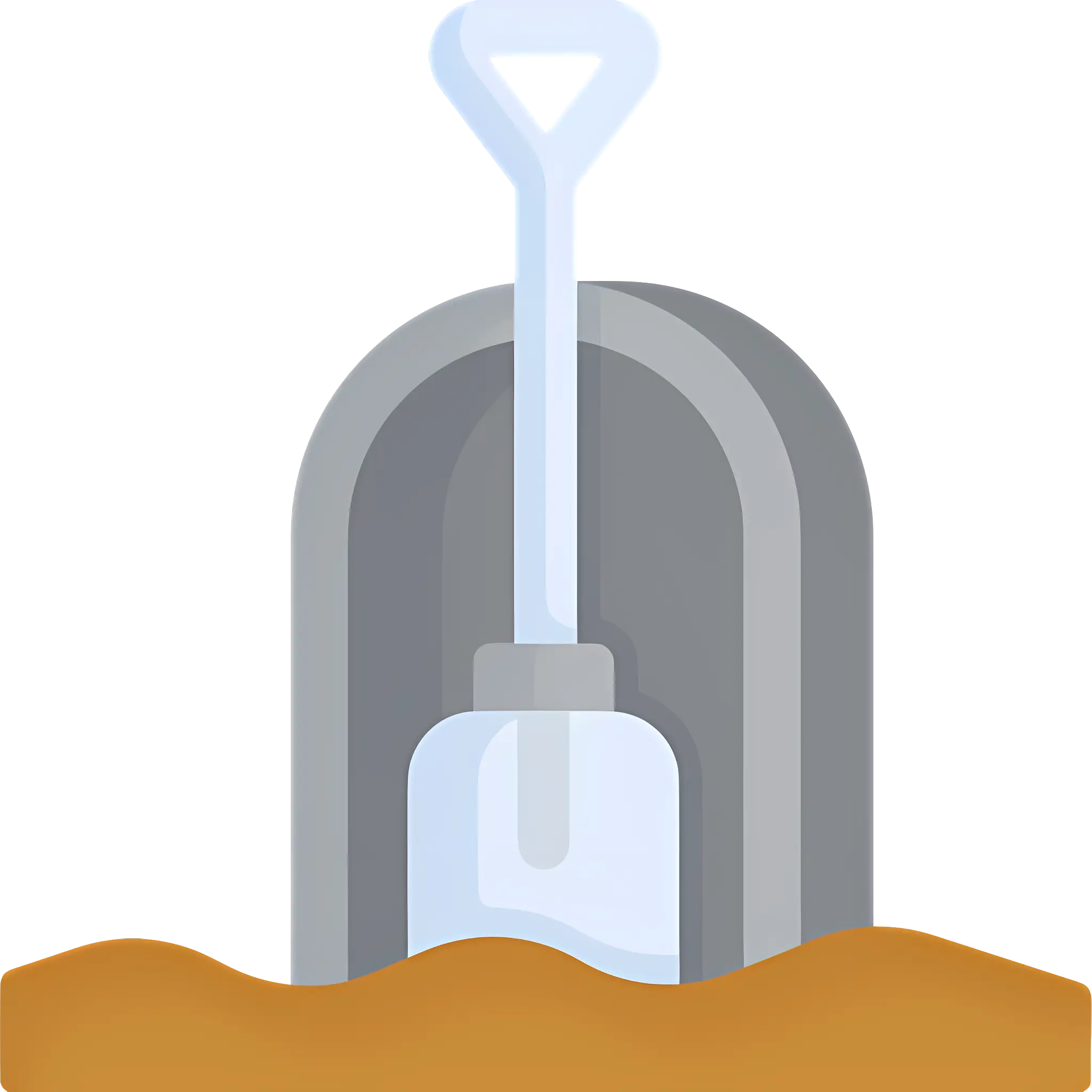 Shovel and Sand in Construction Scene