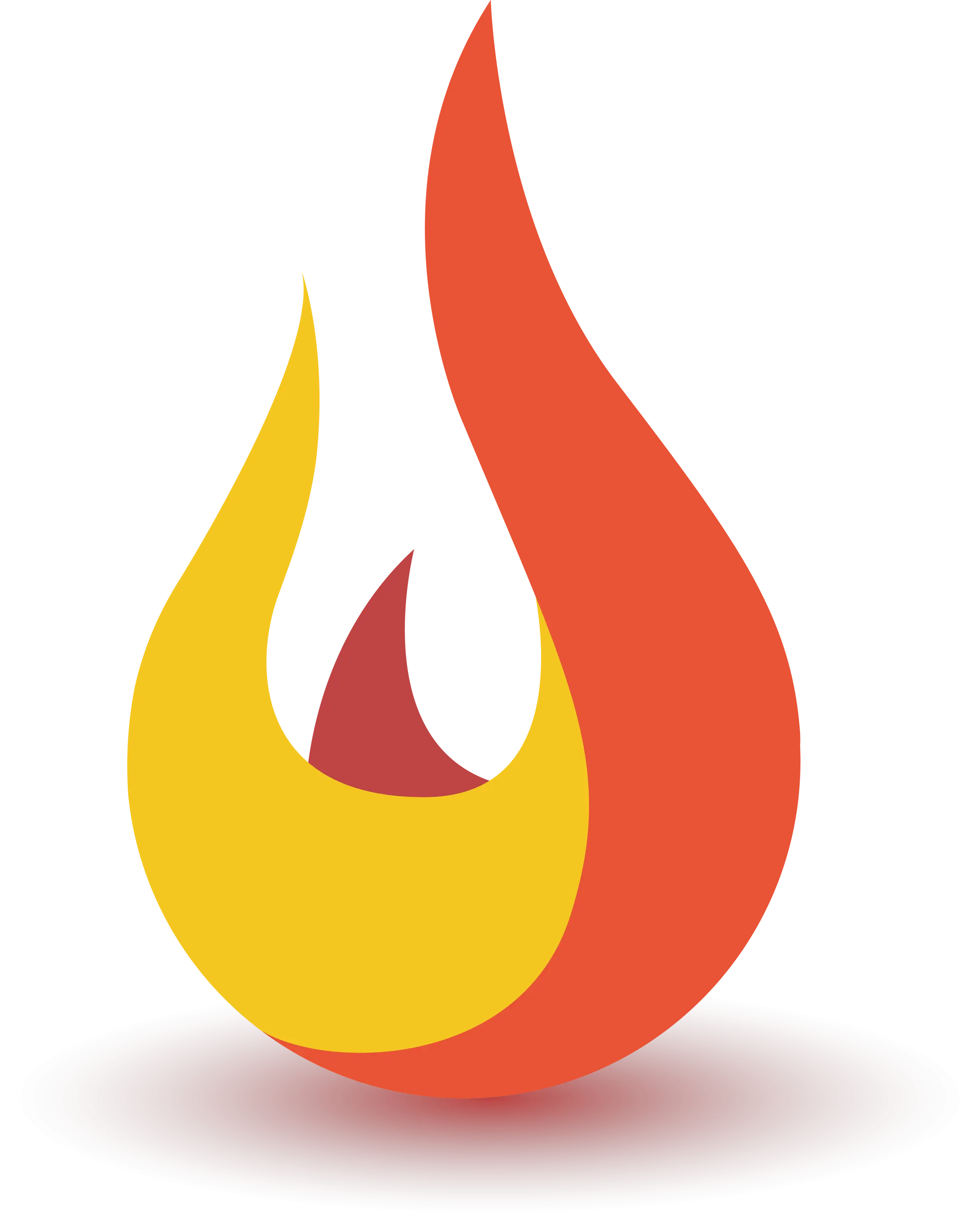 Colorful Flame Icon Illustration