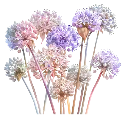 Pastel Colored Flowers in Bloom