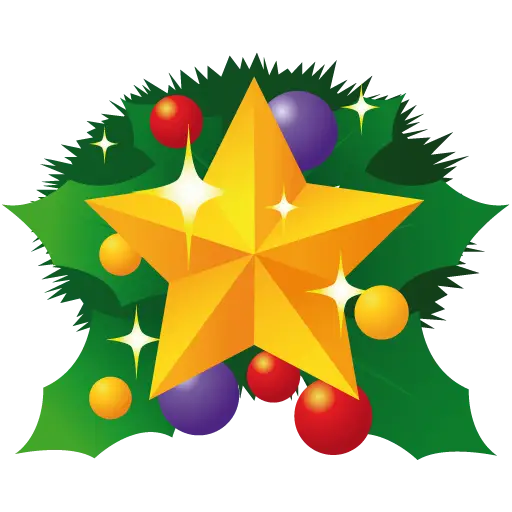 Christmas Star with Holly