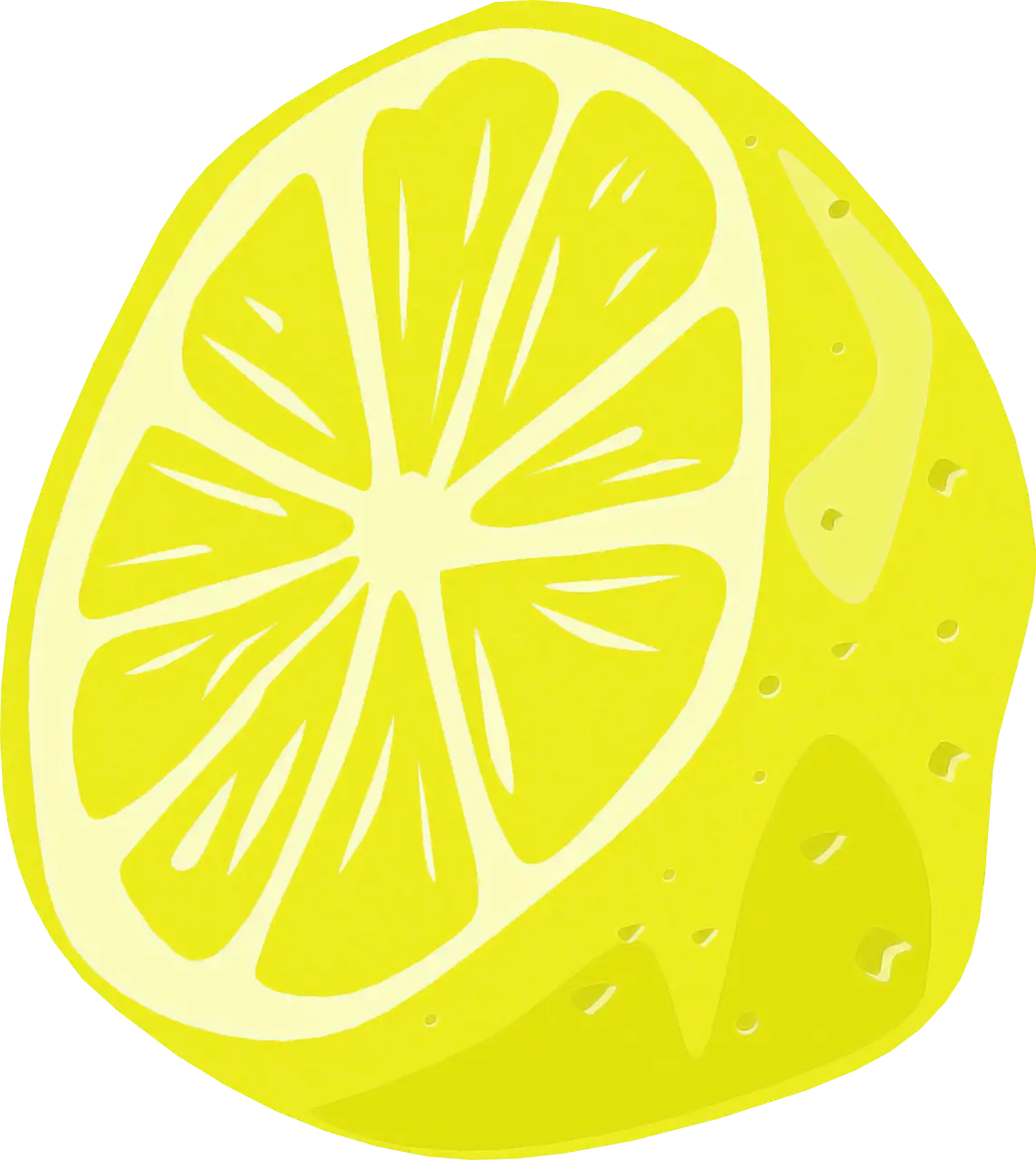 Yellow Lemon Slice Illustration