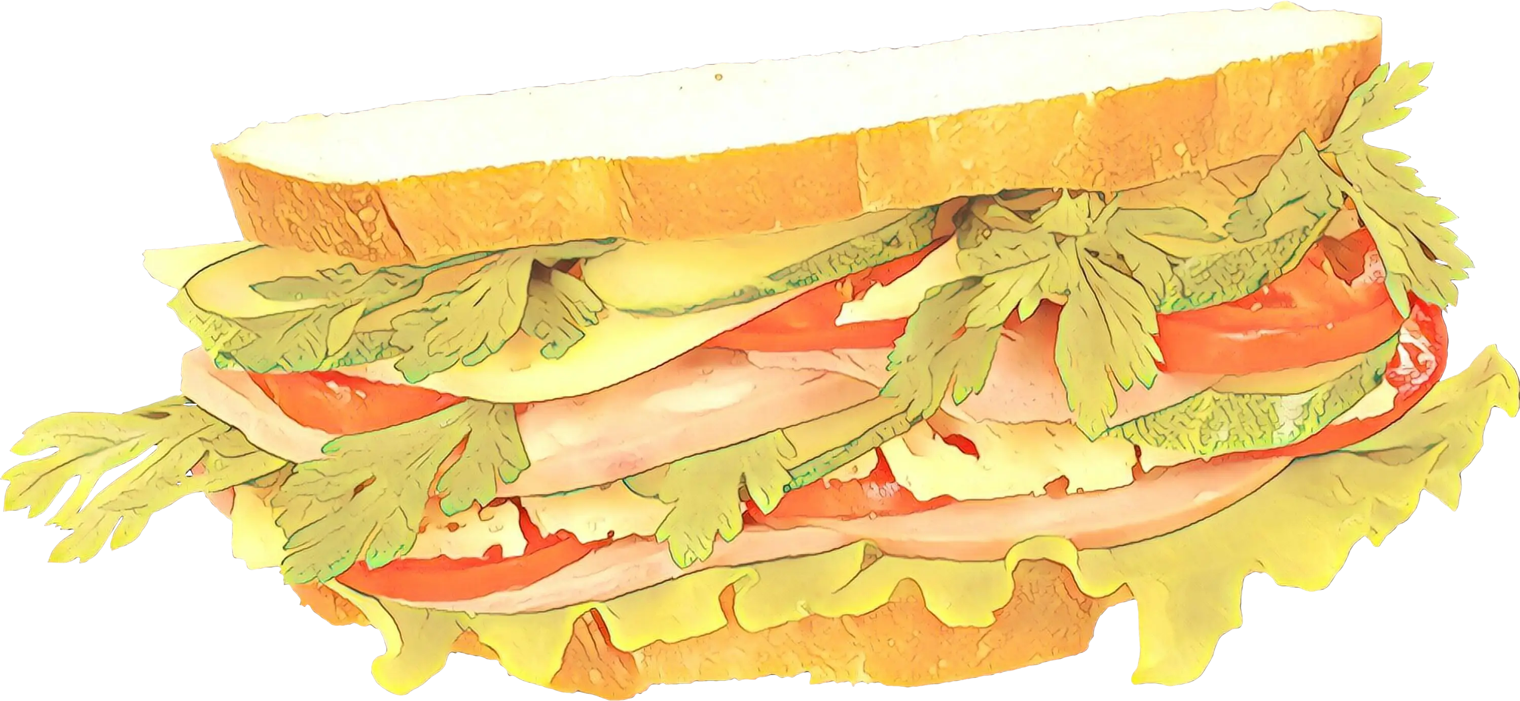 Layered Sandwich with Fresh Ingredients