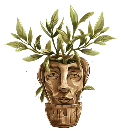 Surreal Plant Head Art
