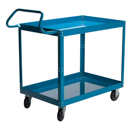 Blue Rolling Utility Cart for Workspaces