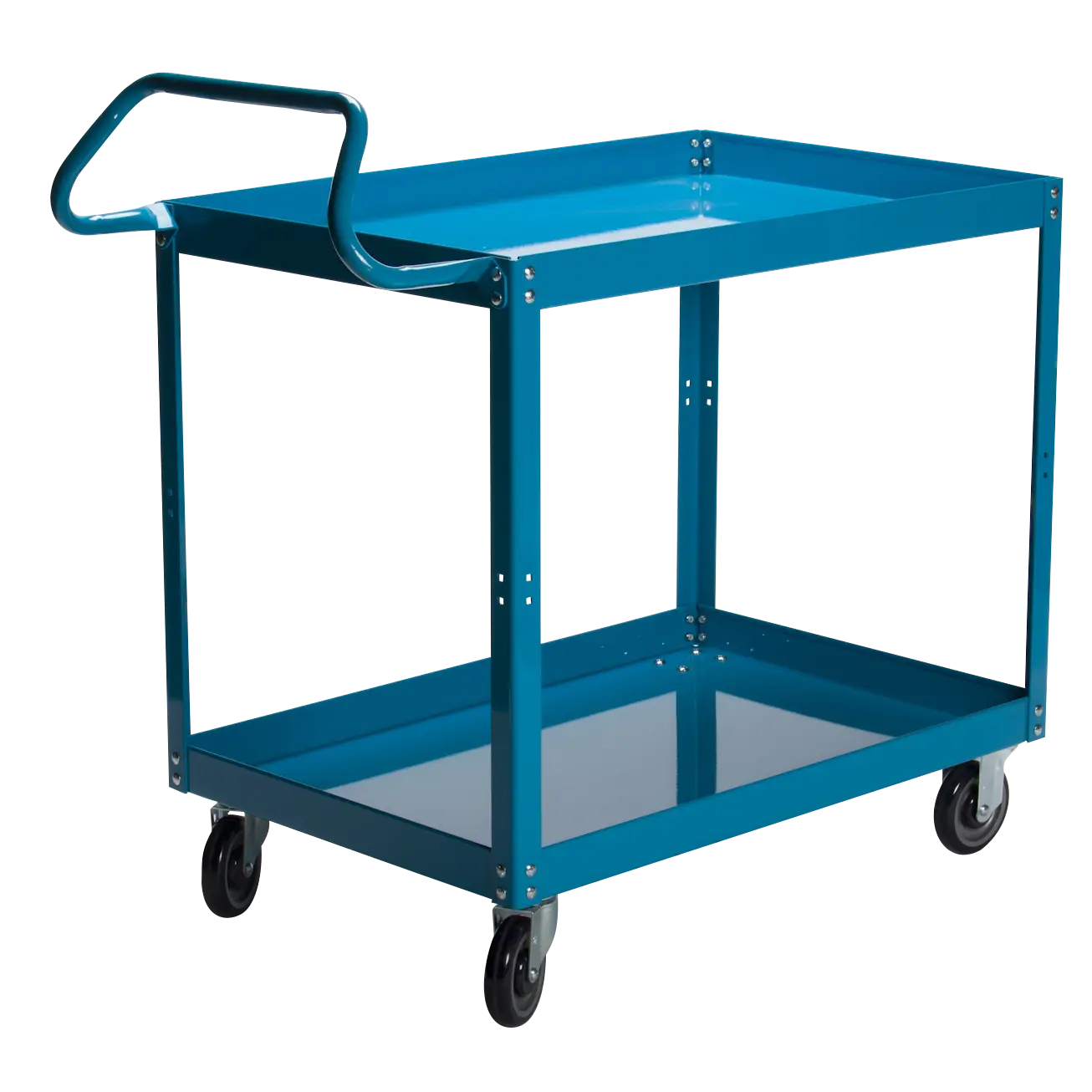 Blue Rolling Utility Cart for Workspaces