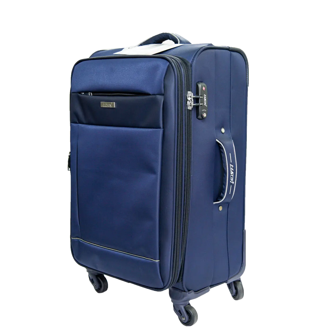Blue Travel Suitcase with Wheels