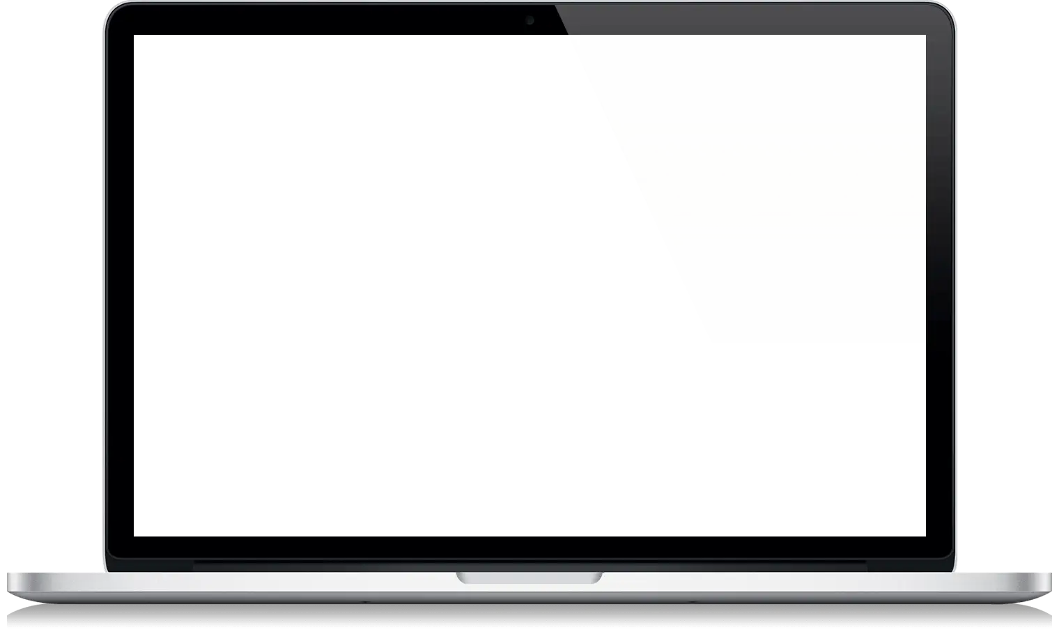 Modern Laptop with Blank Screen