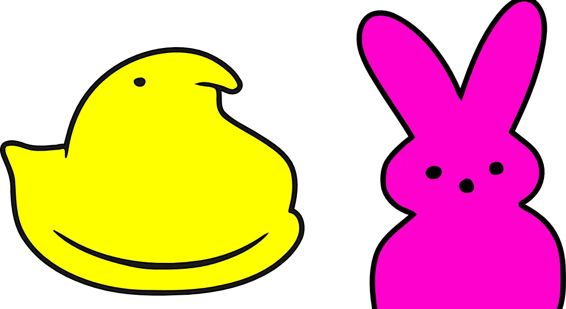 Cartoon Yellow Bird and Pink Bunny Figures