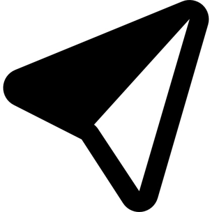 Black Paper Airplane Icon