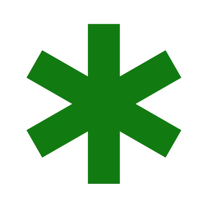 Green Asterisk Symbol