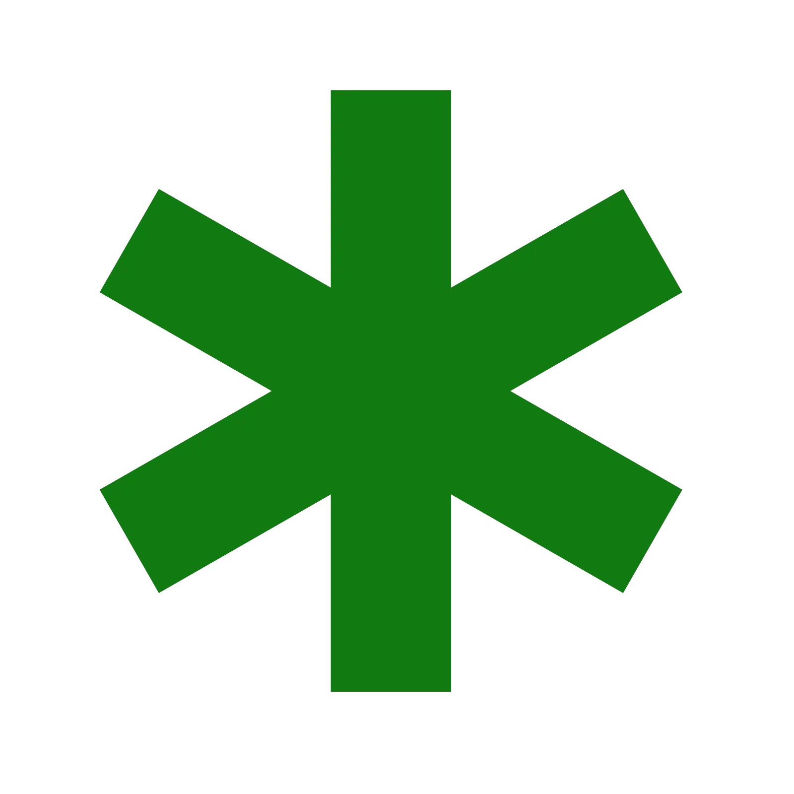 Green Asterisk Symbol