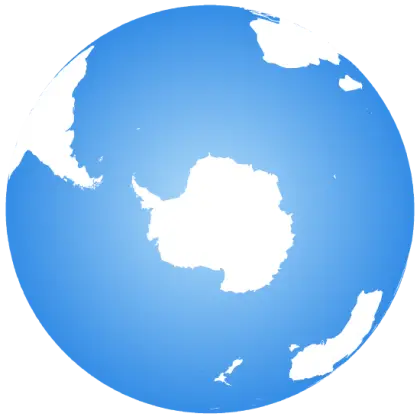 Antarctica Illustration on Globe
