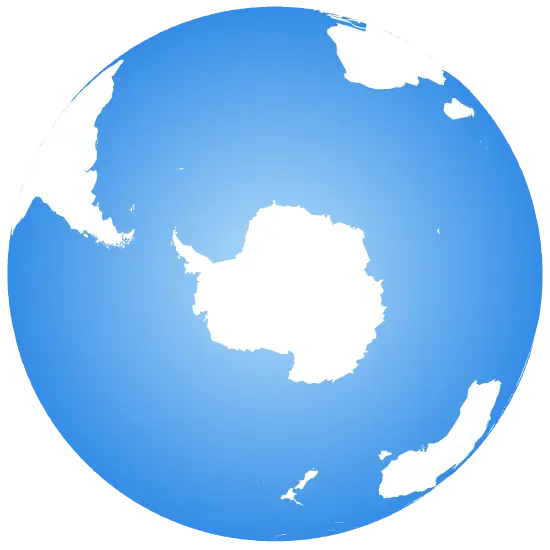 Antarctica Illustration on Globe