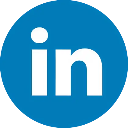 LinkedIn Logo on Blue Background