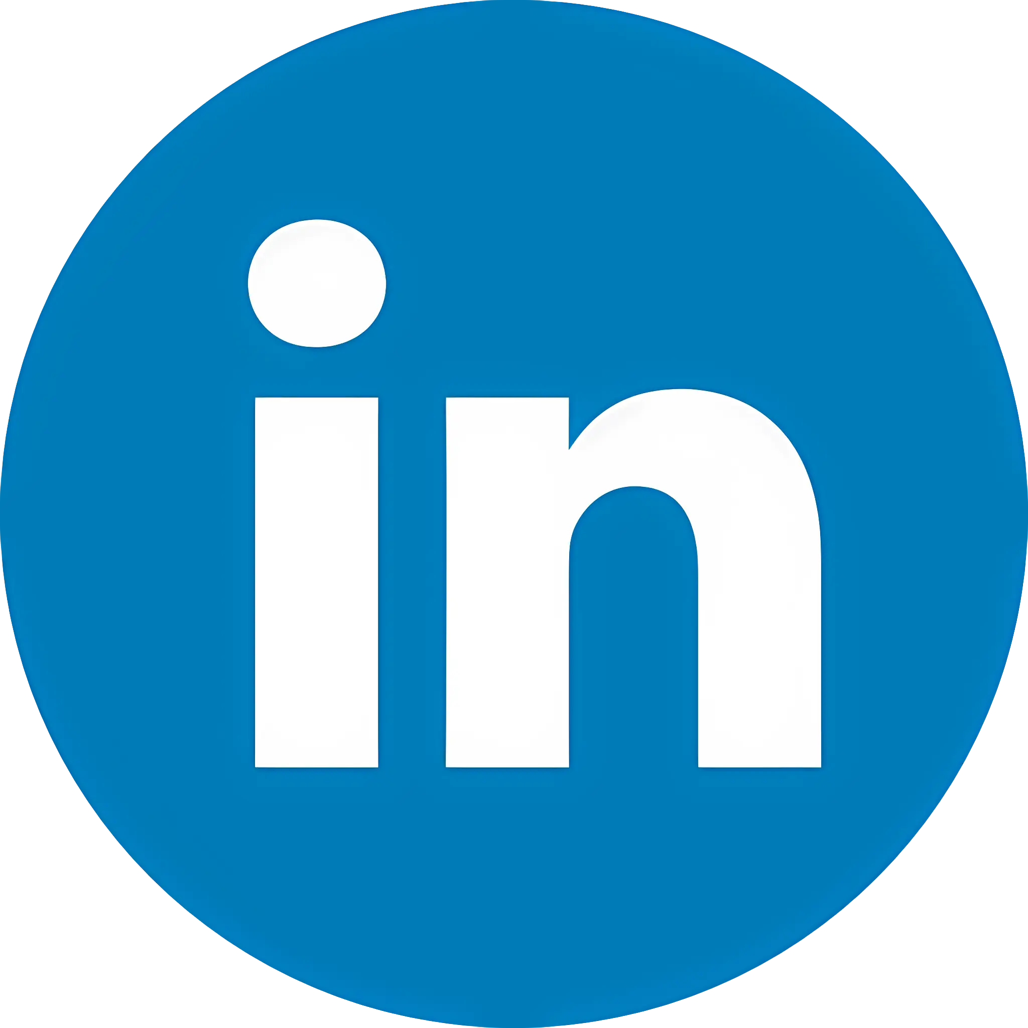 LinkedIn Logo on Blue Background