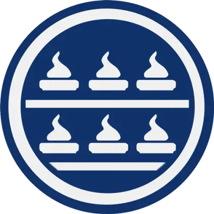 Cupcakes Icon in Blue Circle