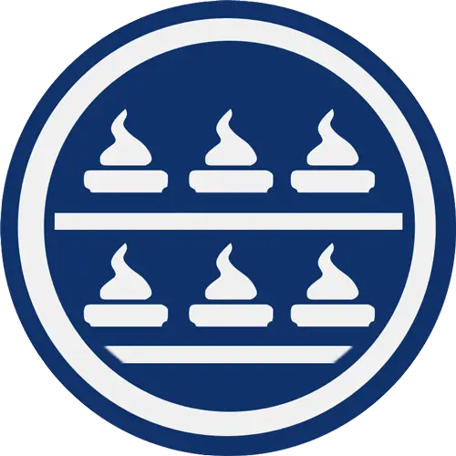 Cupcakes Icon in Blue Circle