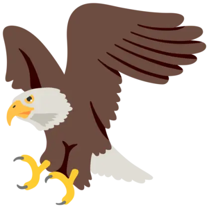 Illustration of a Flying Bald Eagle