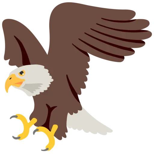 Illustration of a Flying Bald Eagle