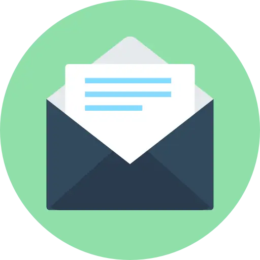 Envelope Icon with Letter Inside