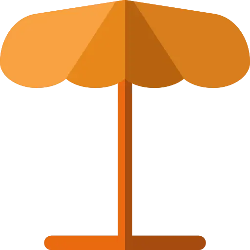 Orange Umbrella for Sun Protection