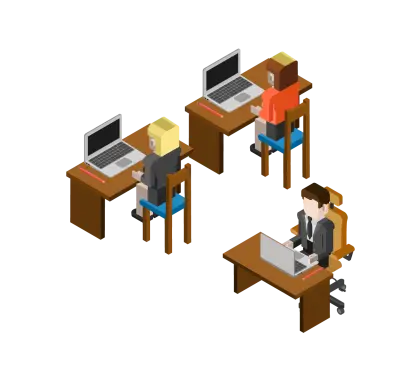 Office Workers at Desks