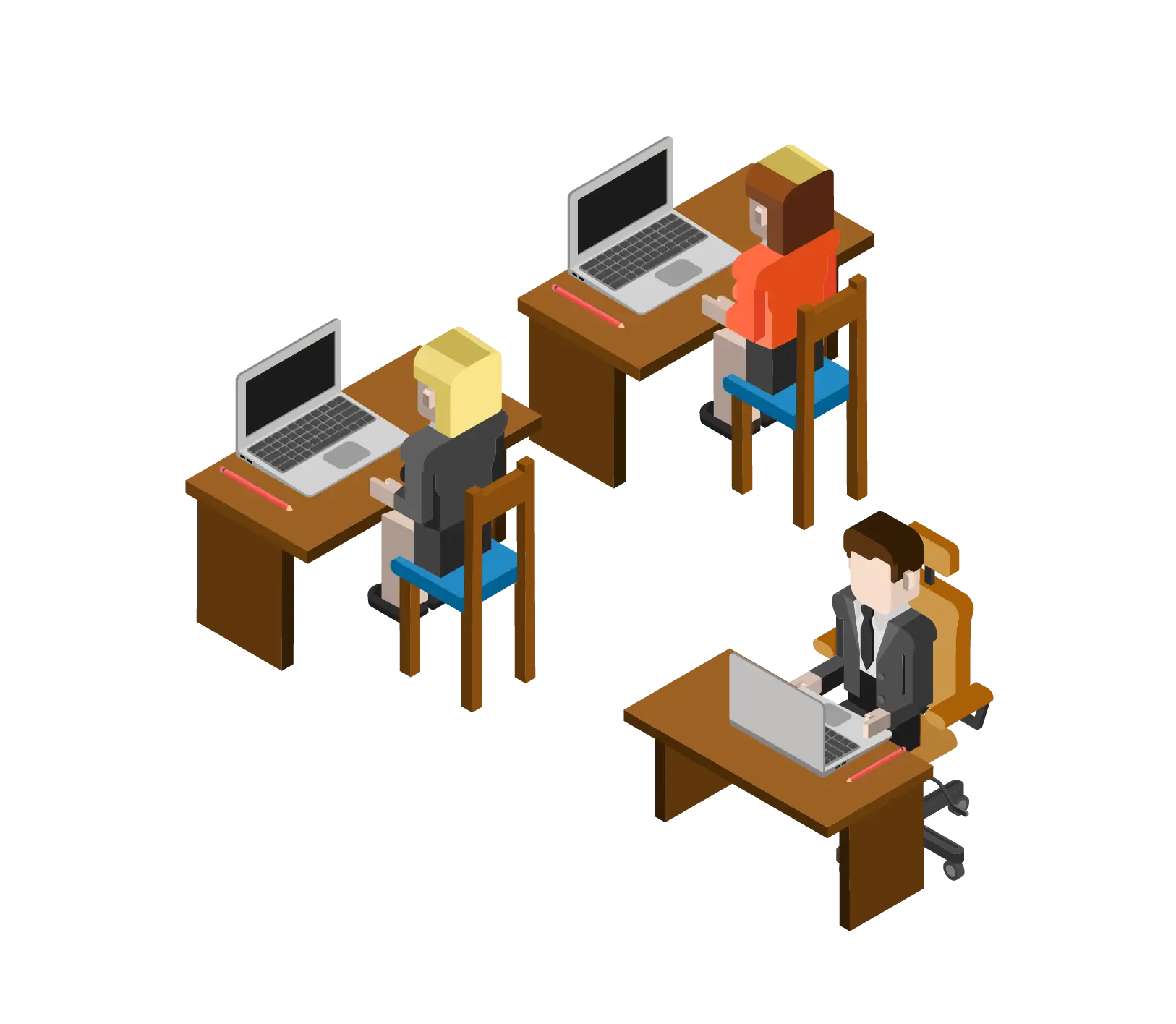 Office Workers at Desks
