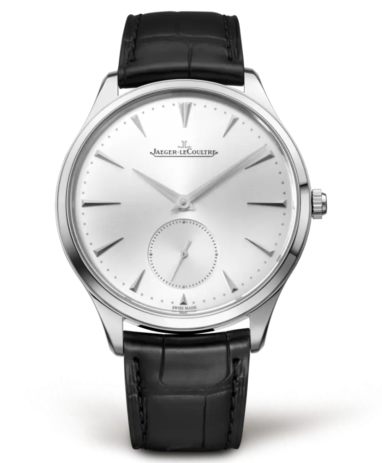 Minimalist Silver Watch with Black Strap