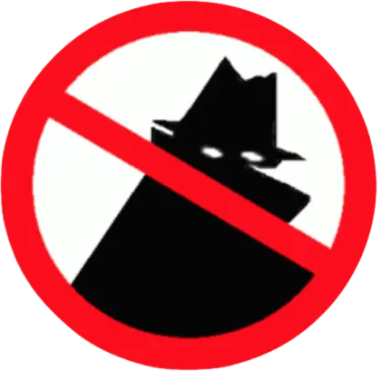 No Spy Prohibition Sign