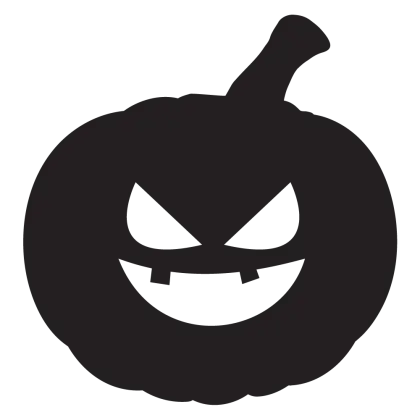 Black Pumpkin Silhouette for Halloween Decoration