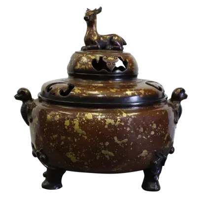 Antique Incense Burner with Animal Design