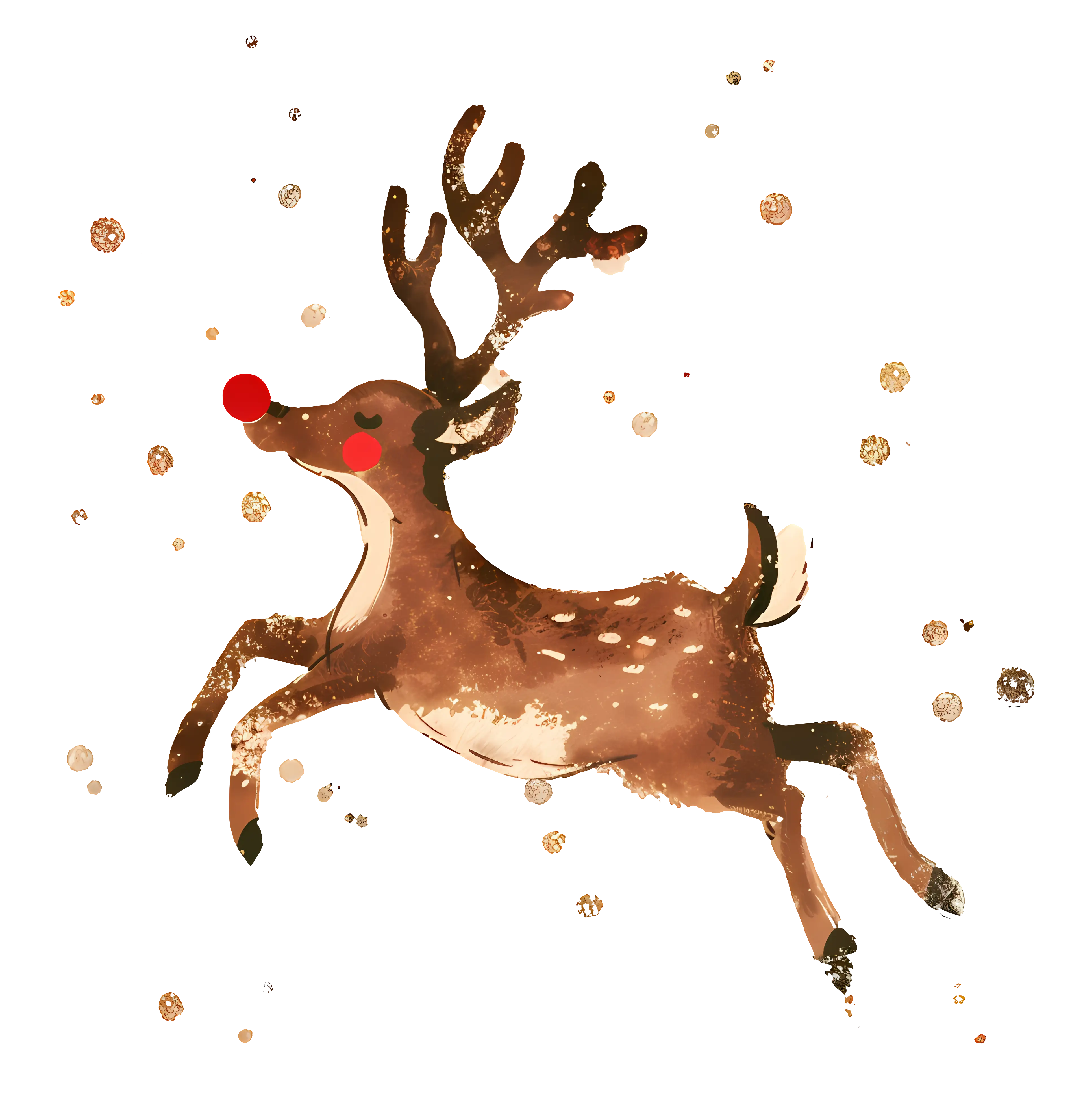 Red-Nosed Reindeer Illustration