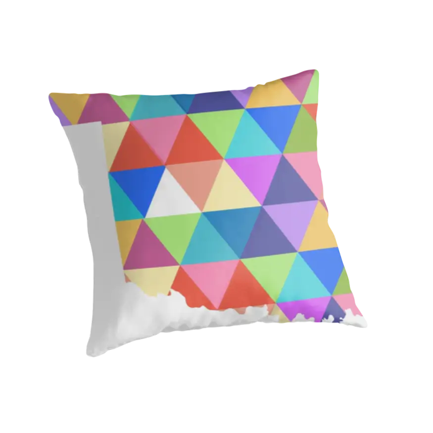 Colorful Geometric Pillow